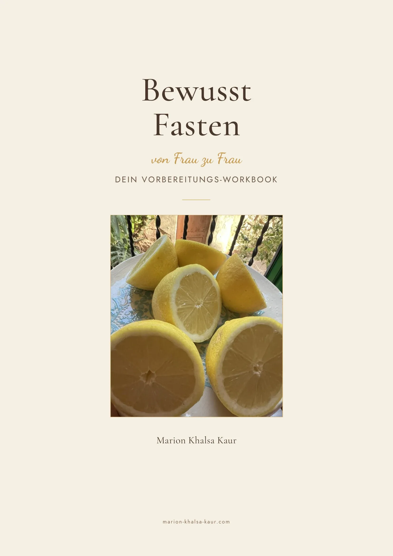 Cover des Vorbereitungs-Workbooks ‚Bewusst Fasten' von Marion Khalsa Kaur